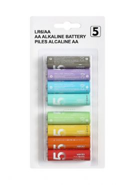 AA Alkaline Battery 8 Pack(Colorful)