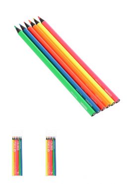 6 Neon Highlighter Pencils-M001