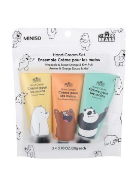 We Bare Bears Hand Cream Set(Pineapple+Sweet Orange+Kiwi fruit)