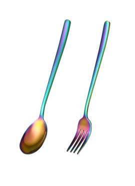 Cutlery two-piece set (spoon + fork) (colorful)