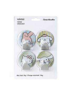 Sanrio Characters Round Iron Hooks (4 pcs)