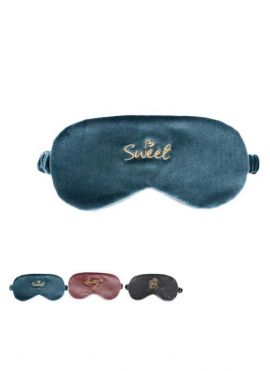 Embroidered Letter Eye Mask