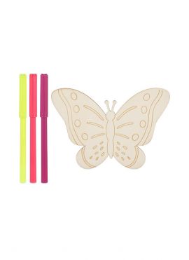 Wooden Coloring Set (Butterfly)