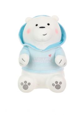 We Bare Bears Plush Toy with Hoodie (Ice-Bear)