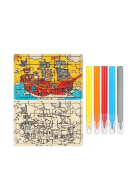 Plywood Coloring Puzzle 10*15cm (Sea Rover)