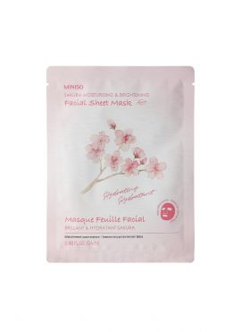 MINISO Sakura Moisturizing & Brightening Facial Sheet Mask ( 5 Pcs )