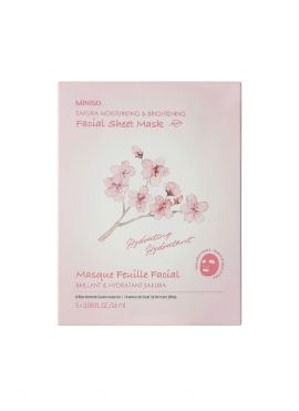 MINISO Sakura Moisturizing & Brightening Facial Sheet Mask ( 5 Pcs )