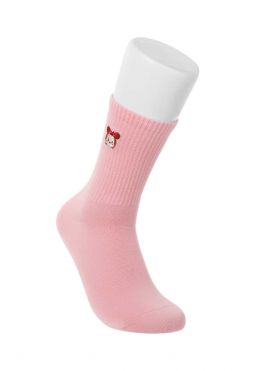 Disney Tsum Tsum Collection Solid Color Crew Socks 18cm (Minnie)