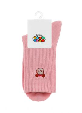 Disney Tsum Tsum Collection Solid Color Crew Socks 18cm (Minnie)