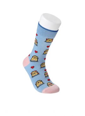 Minions Collection Full Print Crew Socks 21cm (Light Blue)