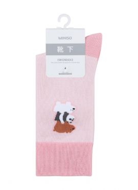 We Bare Bears Collection 4.0 Fashion Patterned Socks 21cm(Pink)