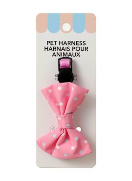 Pet Series 2.0 Bow Collar (Pink, Wavy Dots)