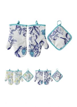 Flower Series Oven Mitts and Pot Holders Sets