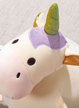  Round Plush Toy(White Unicorn)