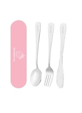 Fruit Series Cutlery Kit (4 Piece Kit)(Strawberry)