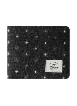 Men's Patterned Canvas Wallet(Black)