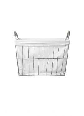 Wire Storage Basket with Removable Liner, XL (Brown)