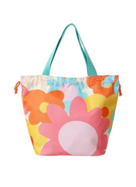 Sunrise Sunflowers Drawstring Lunch Bag(Pink)