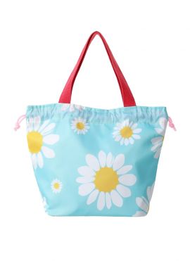 Sunrise Sunflowers Drawstring Lunch Bag(Blue)