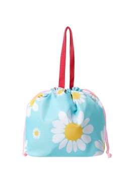 Sunrise Sunflowers Drawstring Lunch Bag(Blue)