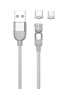 2 in 1 Magnetic Charging Cable, 540° Rotation