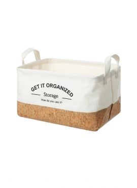 Soft Wooden Series Fabric Storage Bin (L)