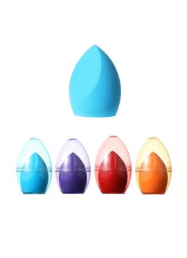 Double Slanted Makeup Sponge with Colorful Container