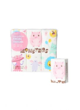 MINISO Monster Paradise Collection Scented Facial Tissues (18 Pack)