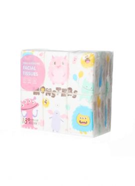 MINISO Monster Paradise Collection Scented Facial Tissues (18 Pack)