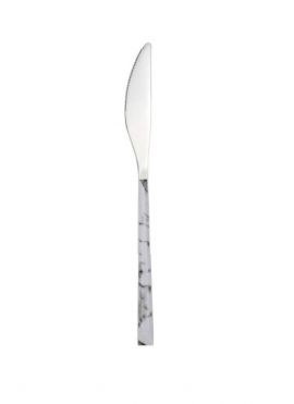 Marble Pattern Table Knife (White)