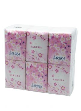 Sakura Blossom Series Pocket Packs Facial Tissues (18 Packs)