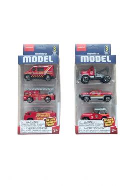 Alloy Inertia Car (3 pcs)(Fire Truck)