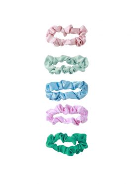 Small Solid Color Hair Scrunchies (5 pcs)