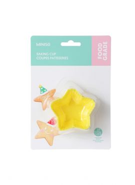 Cupcake Baking Cups (Star, Yellow)