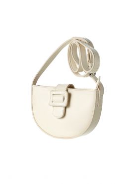 Fashion Half Round Crossbody Bag(Beige)