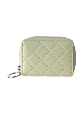 Diamond Lattice Zip Around Card Wallet