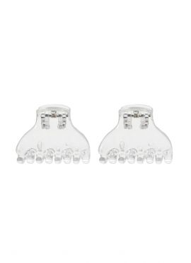 Minimalist Style Transparent Hair Claw Clip (2 pcs)