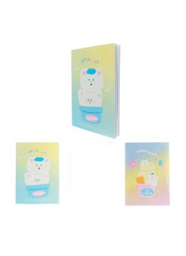 HoHo Bear Summer Sparkling Ice Series B5 Stitch-bound Book (2 pcs, 28 Sheets)