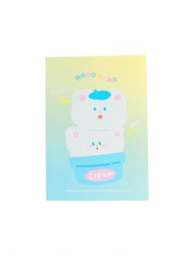 HoHo Bear Summer Sparkling Ice Series A5 Stitch-Bound Book (28 Sheets, 3 pcs)