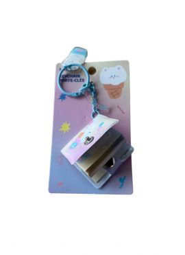 HoHo Bear Summer Sparkling Ice Series Mini Book Keychain(Gradient)