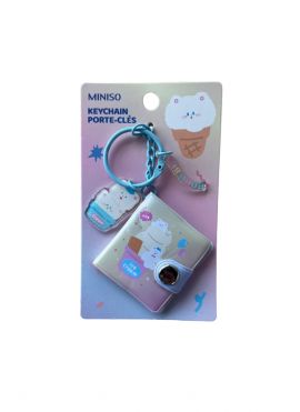 HoHo Bear Summer Sparkling Ice Series Mini Book Keychain(Gradient)