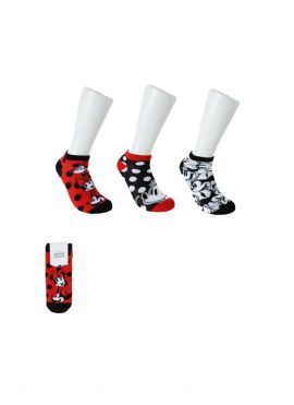 Disney Collection Minnie Mouse Low Cut Socks (3 Pairs)(B)