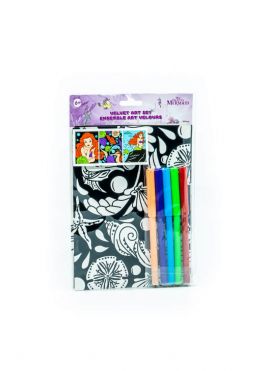 Disney The Little Mermaid Collection Velvet Art Set (3 Sheets, 5 Markers)