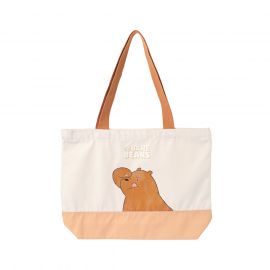 We Bare Bears Collection Color Blocking Trapezoid Shopping Bag