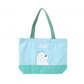 We Bare Bears Collection Color Blocking Trapezoid Shopping Bag