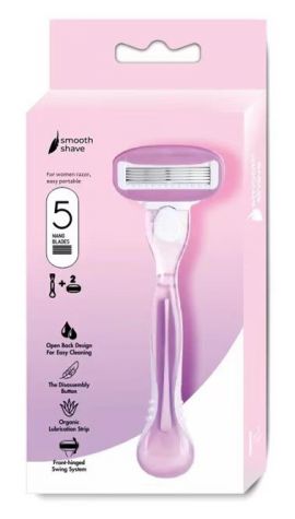 Womens 5-Blade Long-Handle Razor (Purple)