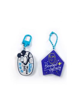 Disney 100 Smile Faces Collection Clip Shaped Keychains (1 Pair)