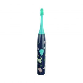 Battery Powered Cute Dinosaur Series Toothbrush for Kids Model: SY052(Navy Blue)