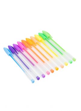 Gel Pen with Cap (10 Pack, Colored)