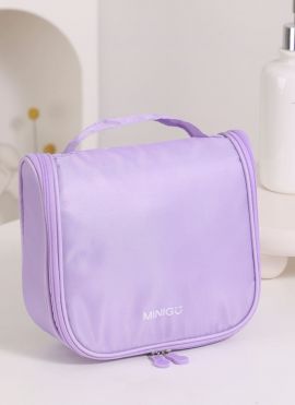 Minigo Purple Series Toiletry Bag with Hanging Hook